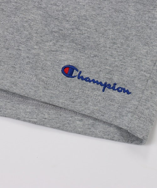 Champion Japan Script Logo Womens Shorts Oxford Gray