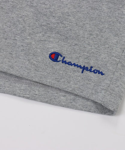 Champion Japan Script Logo Womens Shorts Oxford Gray