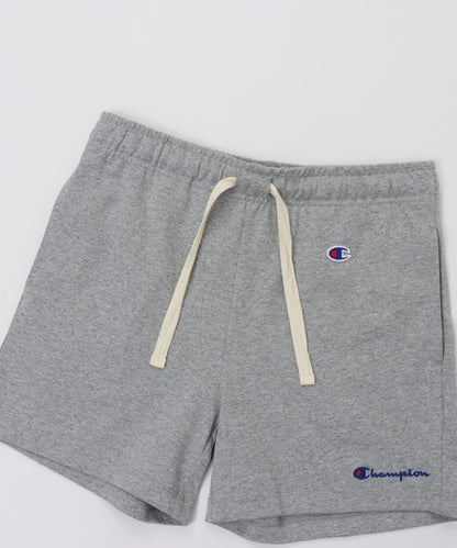 Champion Japan Script Logo Womens Shorts Oxford Gray