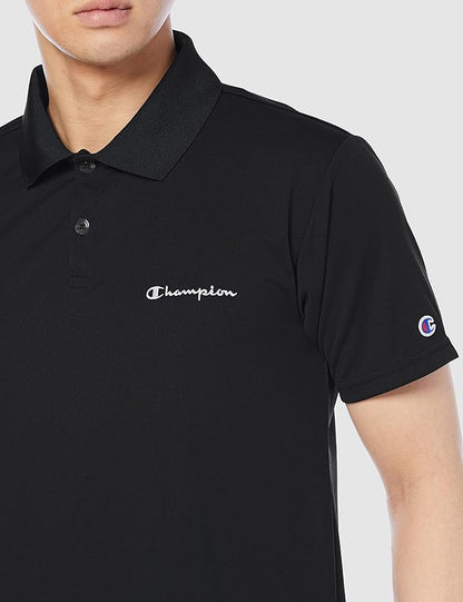 Champion Japan Left Script Polo Shirt – Black - ANTHEM