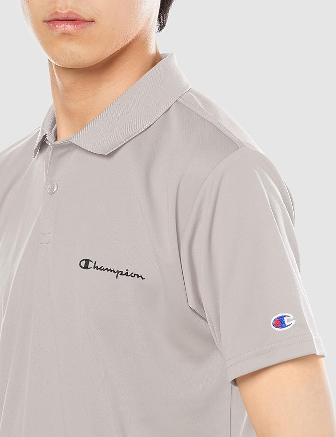 Champion Japan Left Script Polo Shirt – Oxford Gray - ANTHEM