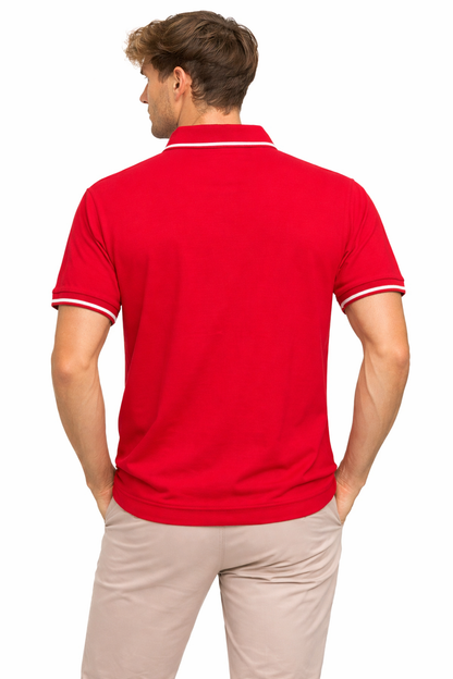 Original Penguin Cotton Interlock Tipped Polo - ANTHEM