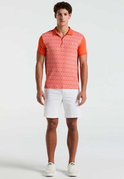 Original Penguin Jacquard Front 1/4 Zip Polo - ANTHEM