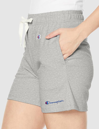 Champion Japan Script Logo Womens Shorts Oxford Gray - ANTHEM