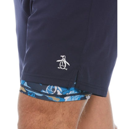 Original Penguin Men’s Performance Short With Printed Compression Lining - ANTHEM