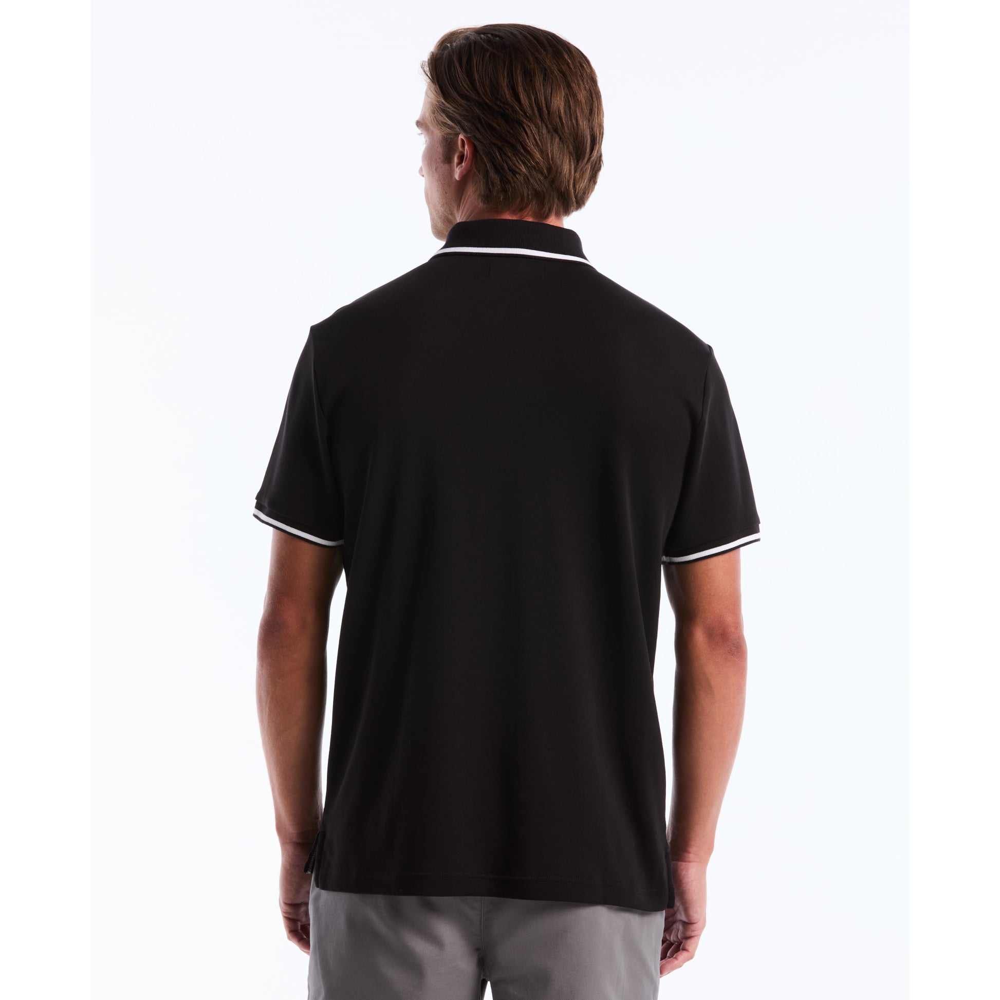 Original Penguin Cotton Interlock Tipped Polo - ANTHEM