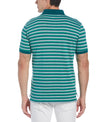 Original Penguin Jacquard Stripe Short Sleeve Polo Shirt - Storm