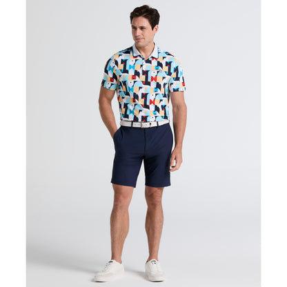 Original Penguin TV Pete Roadmap Print Short Sleeve Golf Dri-Fit Polo - ANTHEM