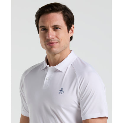 Original Penguin Performance Legacy Short Sleeve Polo Tennis Shirt Bright White