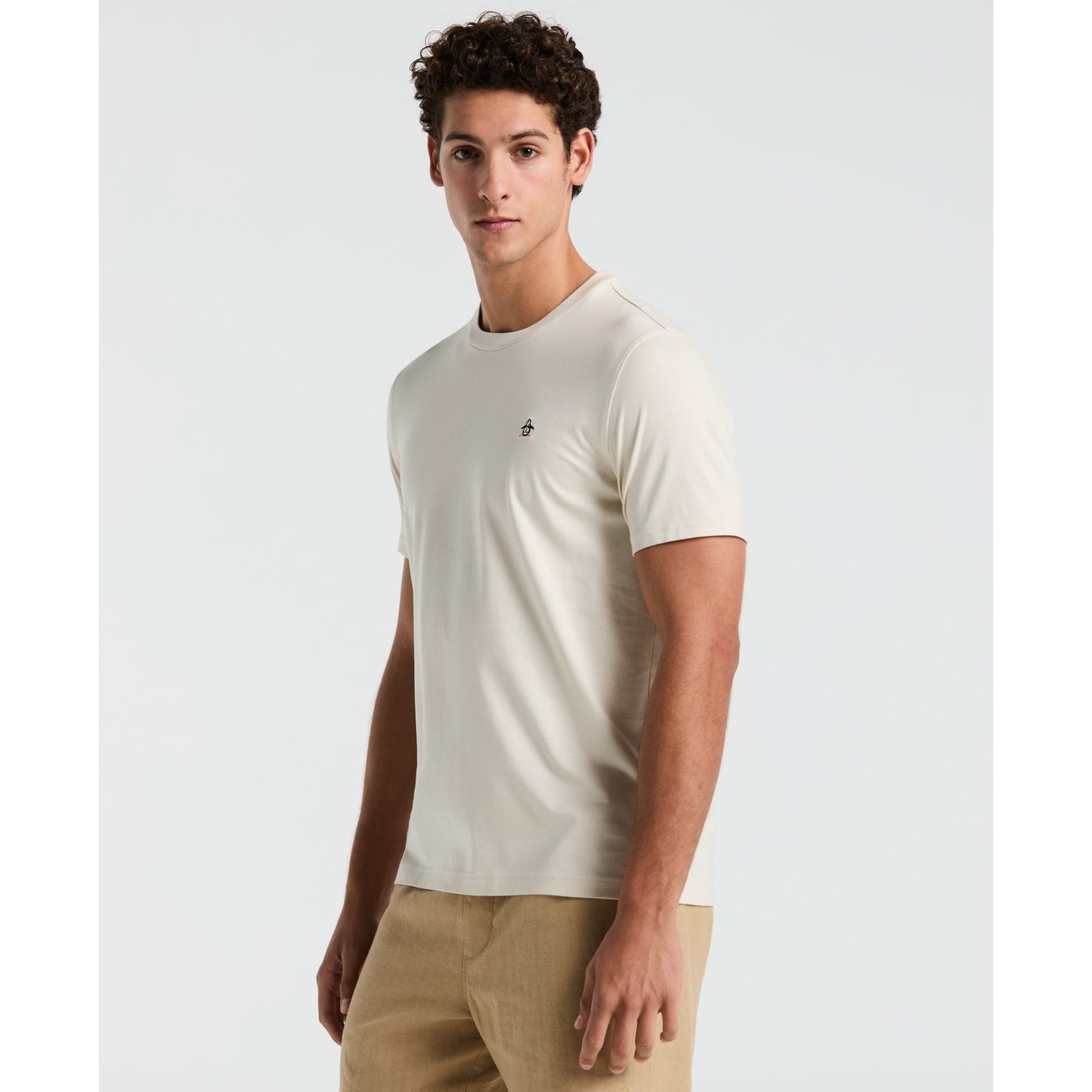 Original Penguin TV Pete Organic Cotton Short Sleeve Tee in Birch