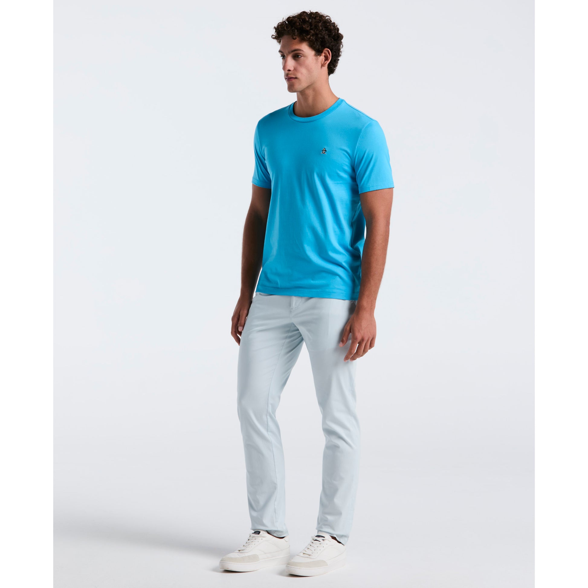 Original Penguin TV Pete Organic Cotton Short Sleeve Tee in Horizon Blue - ANTHEM
