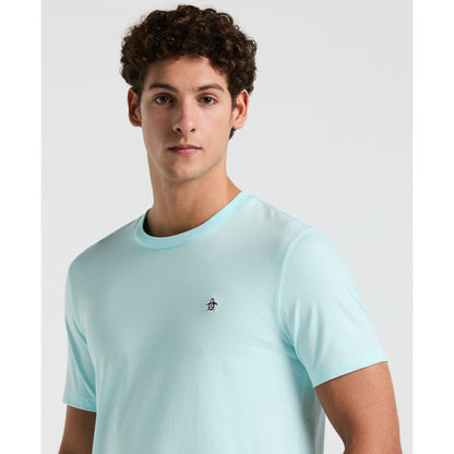 Original Penguin TV Pete Organic Cotton Short Sleeve Tee in Spa Retreat Blue - ANTHEM