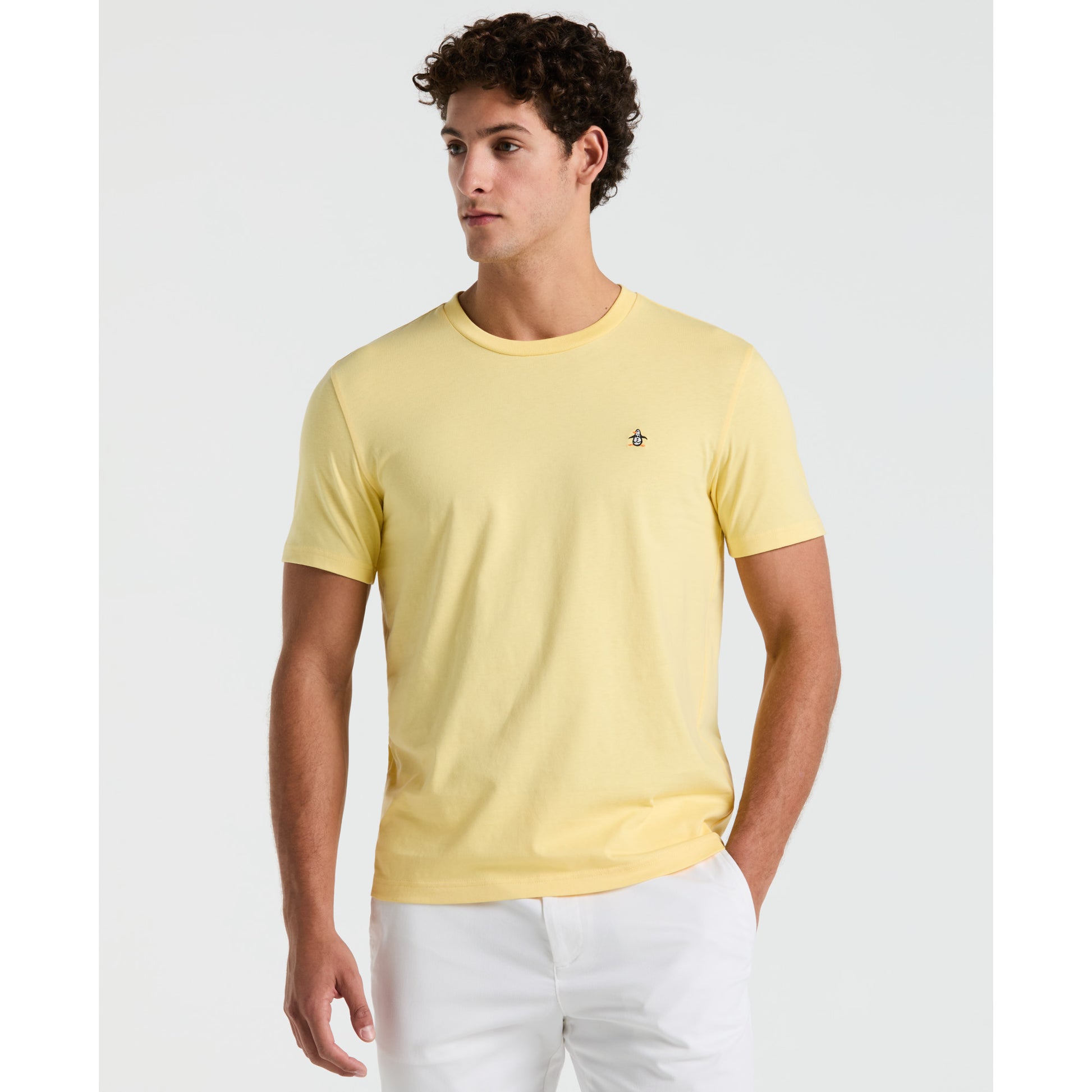 Original Penguin TV Pete Organic Cotton Short Sleeve Tee in Popcorn Yellow - ANTHEM
