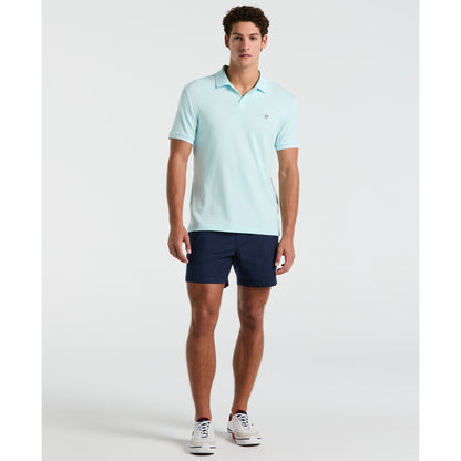 Original Penguin Organic Interlock Tipped Short Sleeve Polo in Spa Retreat Blue