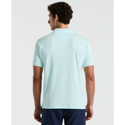 Original Penguin Organic Interlock Tipped Short Sleeve Polo in Spa Retreat Blue