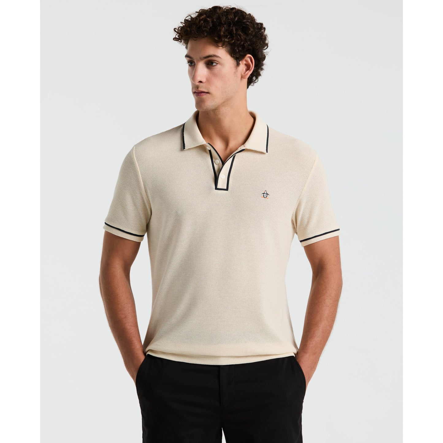 Original Penguin Organic Cotton Bentley Mesh Polo - ANTHEM