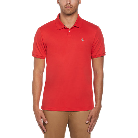 Original Penguin Mens Sticker Daddy Short Sleeve Polo Shirt Red