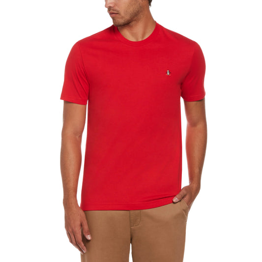 Original Penguin Organic Cotton Jersey Tv Pete Short Sleeve Tee Shirt – Racing Red - ANTHEM
