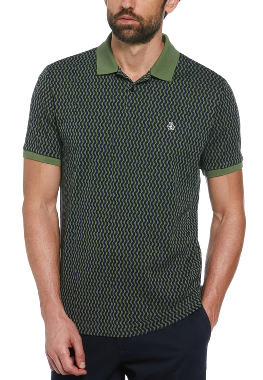 Original Penguin Mini Geo Print Short Sleeve Polo Shirt