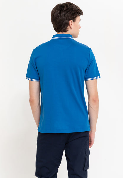 Original Penguin Organic Interlock Tipped Tv Pete Logo Short Sleeve Polo Shirt - ANTHEM