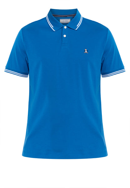 Original Penguin Organic Interlock Tipped Tv Pete Logo Short Sleeve Polo Shirt - ANTHEM