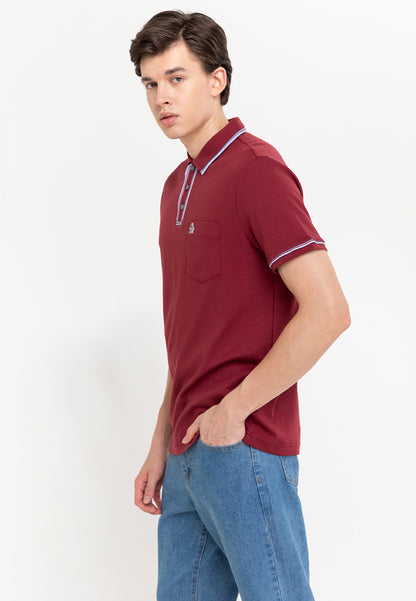 Original Penguin Knits 3D Earl Organic Interlock Polo - ANTHEM