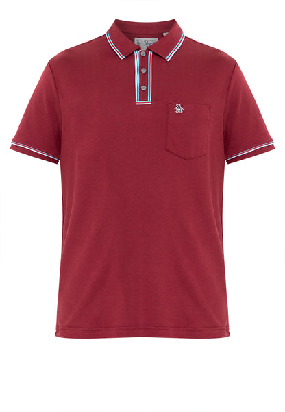 Original Penguin Knits 3D Earl Organic Interlock Polo - ANTHEM