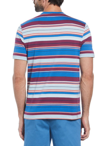 Original Penguin Organic Jersey Allover Striped Short Sleeve Tee Shirt - ANTHEM