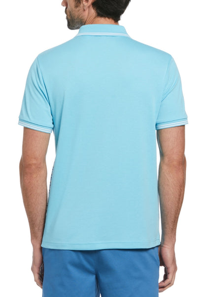 Original Penguin Jacquard Geo Front Short Sleeve Polo Shirt - ANTHEM