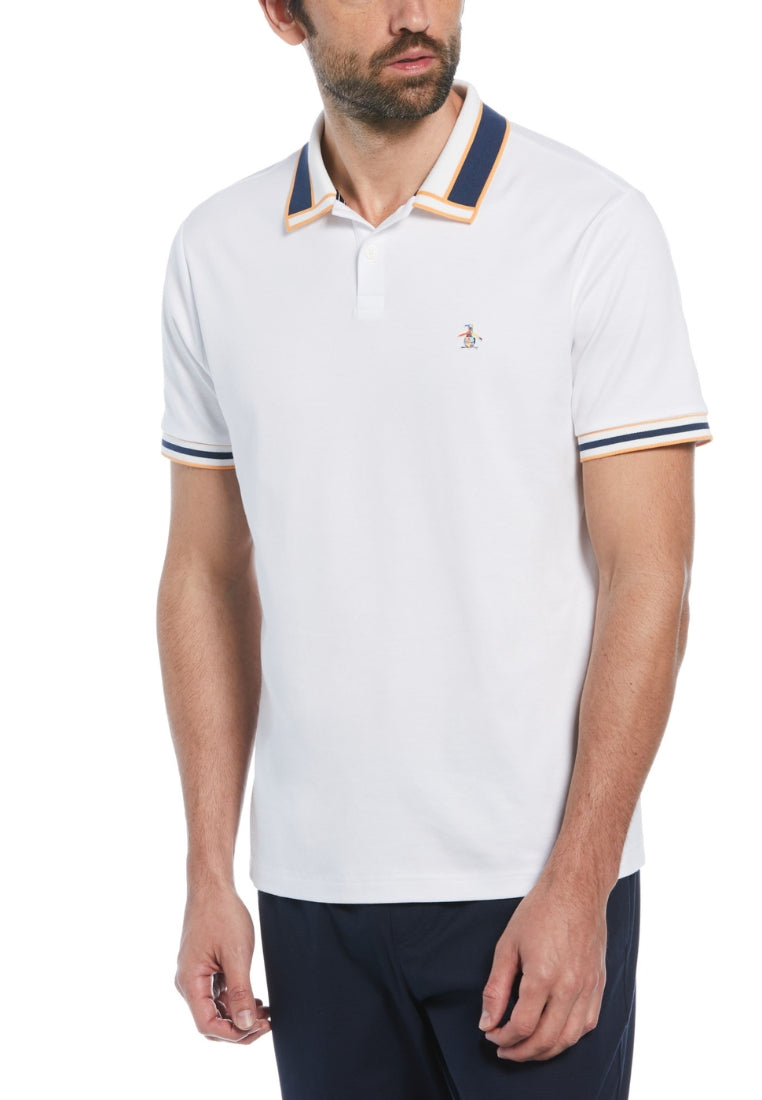 Original Penguin Organic Interlock Novelty Collar Polo - ANTHEM