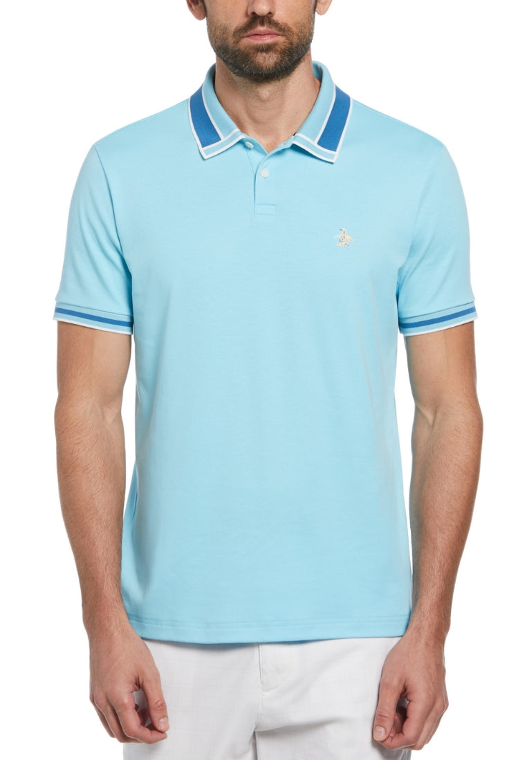 Original Penguin Organic Interlock Novelty Collar Polo - ANTHEM