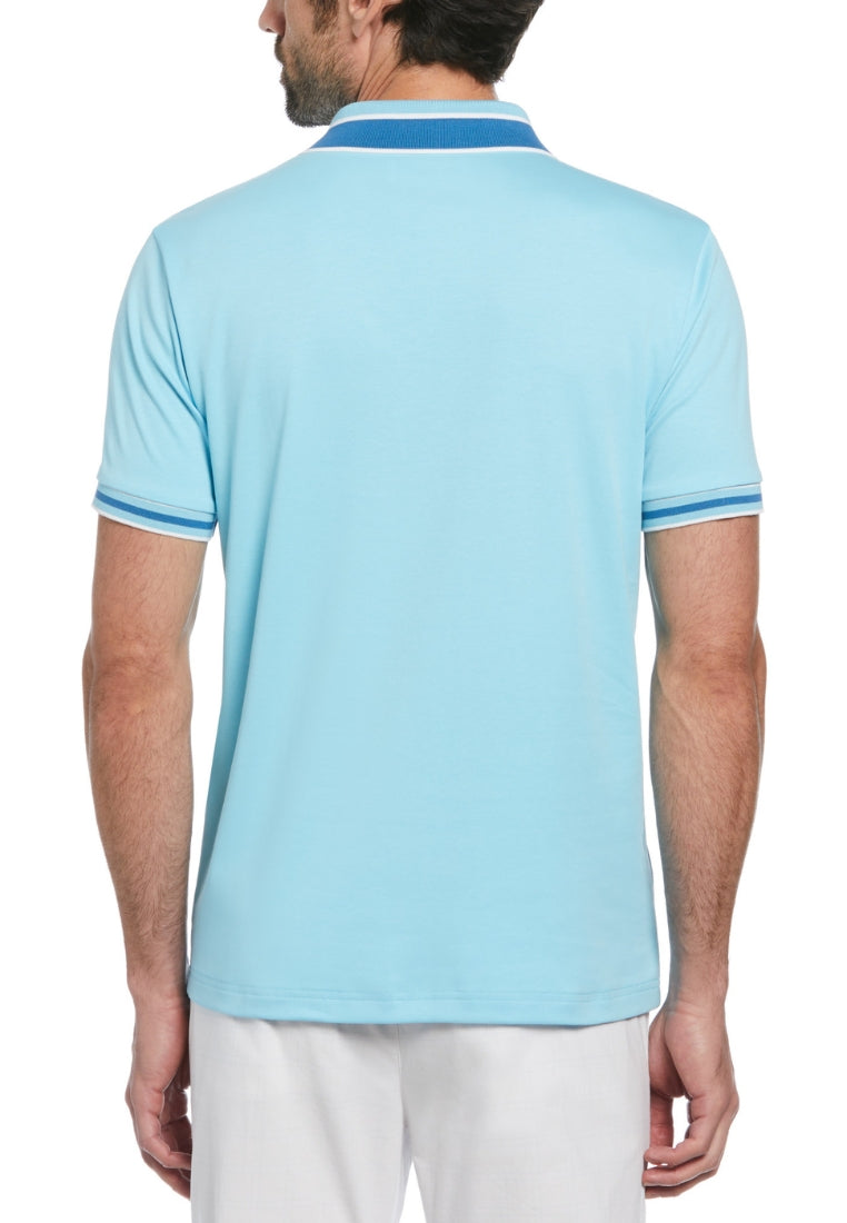 Original Penguin Organic Interlock Novelty Collar Polo - ANTHEM