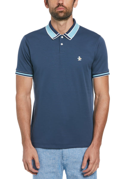 Original Penguin Organic Interlock Novelty Collar Polo - ANTHEM