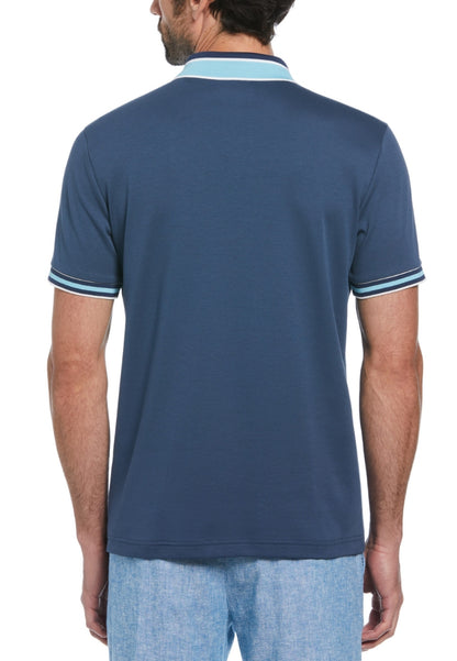 Original Penguin Organic Interlock Novelty Collar Polo - ANTHEM