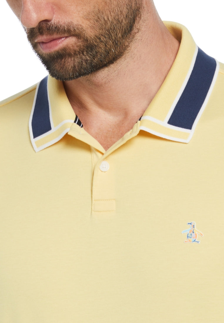 Original Penguin Organic Interlock Novelty Collar Polo - ANTHEM
