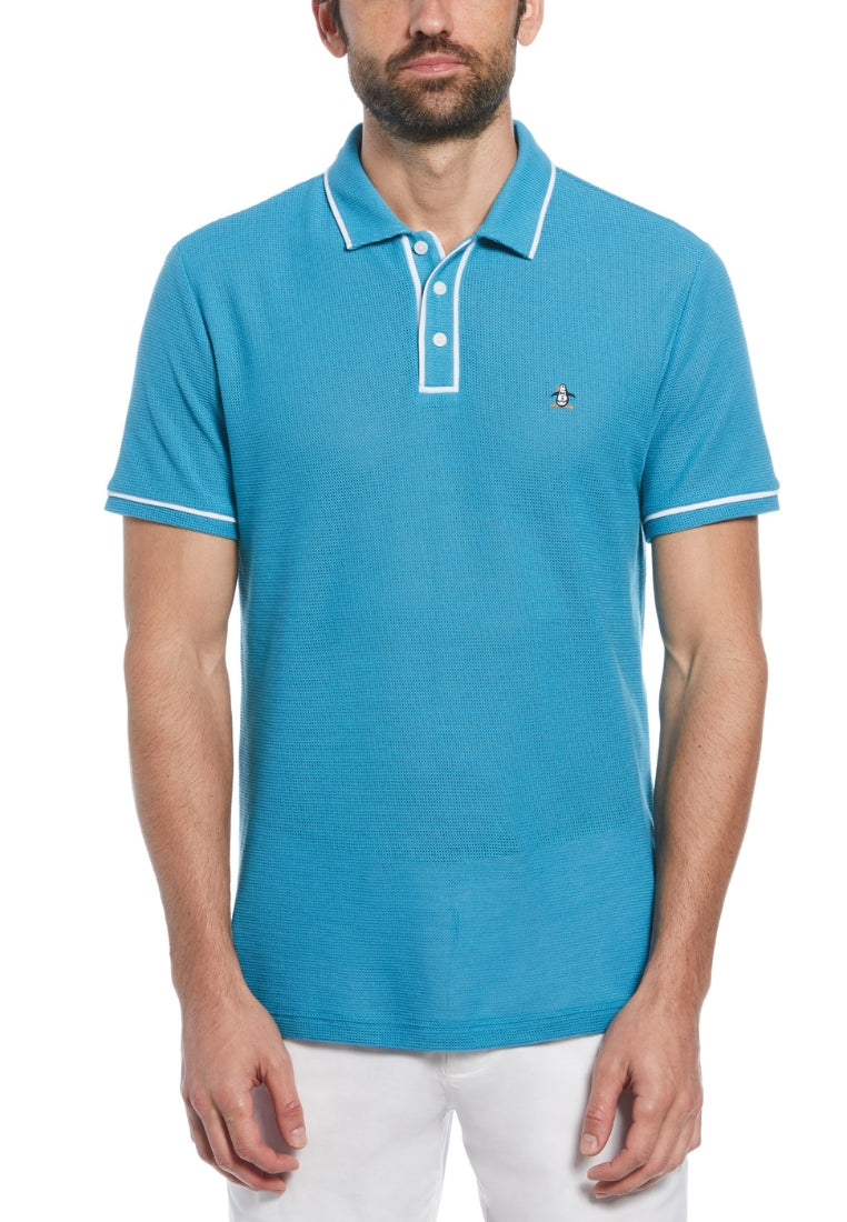 Original Penguin Organic Cotton Bentley Mesh Polo - ANTHEM