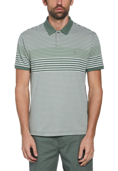 Original Penguin Interlock Polo Engineered Stripe - ANTHEM