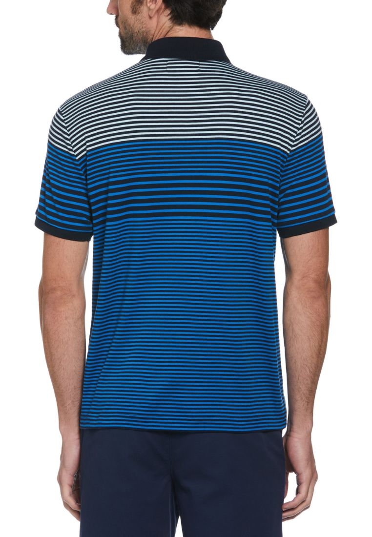 Original Penguin Interlock Polo Engineered Stripe - ANTHEM