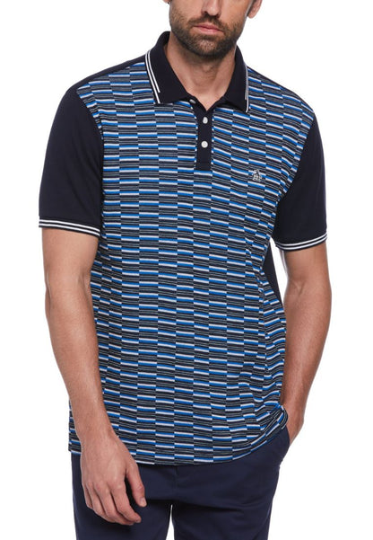 Original Penguin Jacquard Front Interlock Short Sleeve Polo Shirt - ANTHEM