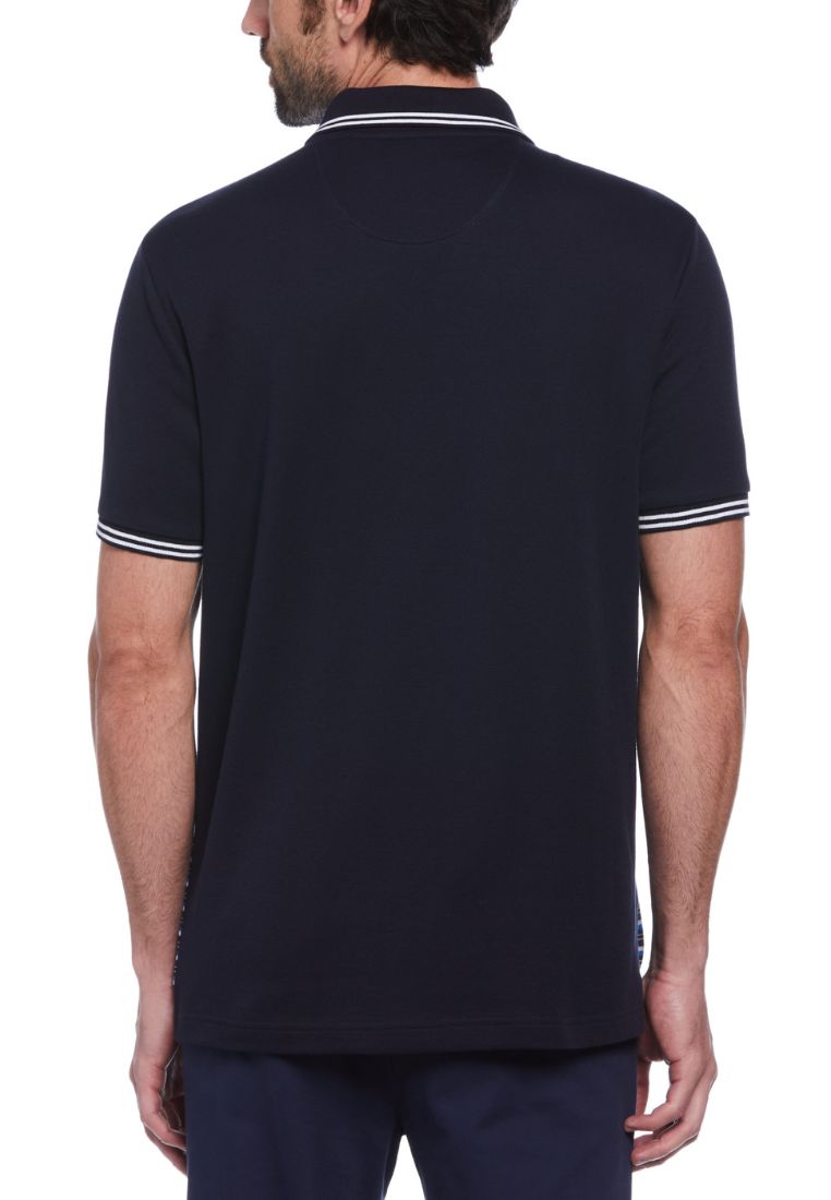 Original Penguin Jacquard Front Interlock Short Sleeve Polo Shirt - ANTHEM