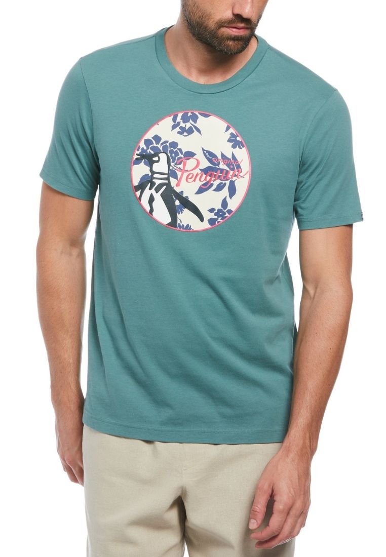 Original Penguin Floral Fill Pete Short Sleeve Tee Shirt - ANTHEM