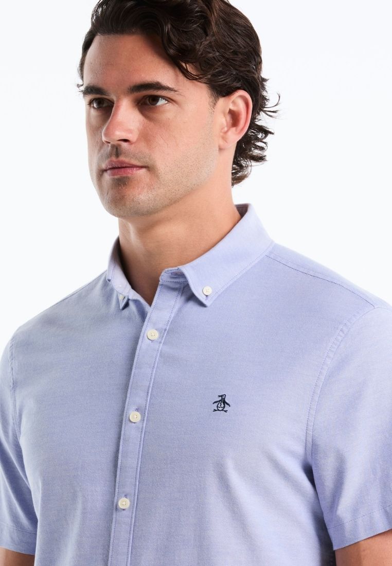 Original Penguin Ecovero™ Oxford Stretch Short Sleeve Button-Down Shirt - ANTHEM