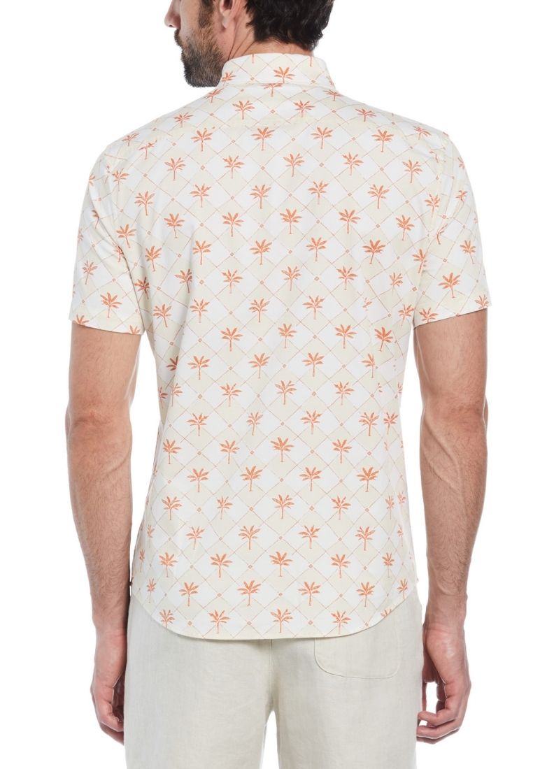 Original Penguin Cotton Twill Palm Tree Tile Button-Down - ANTHEM