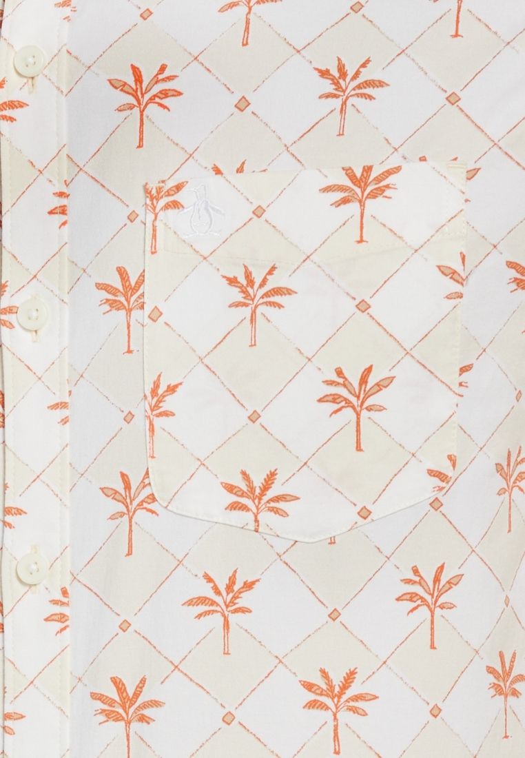 Original Penguin Cotton Twill Palm Tree Tile Button-Down - ANTHEM