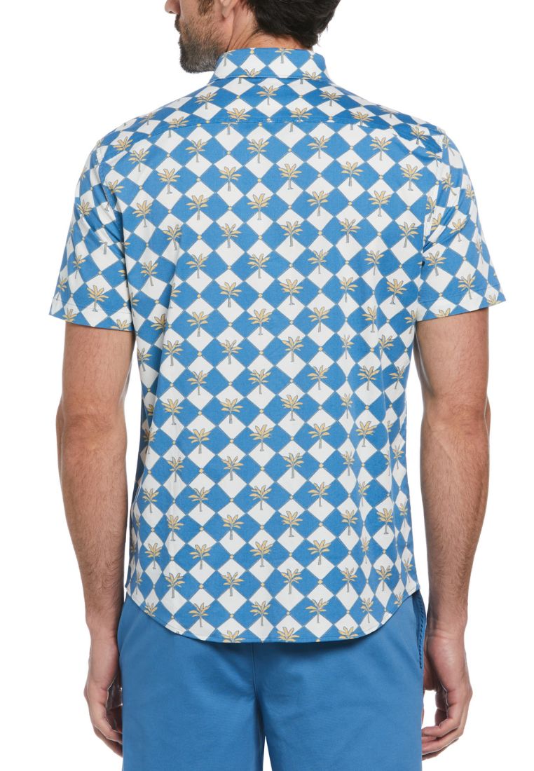 Original Penguin Cotton Twill Palm Tree Tile Button-Down - ANTHEM