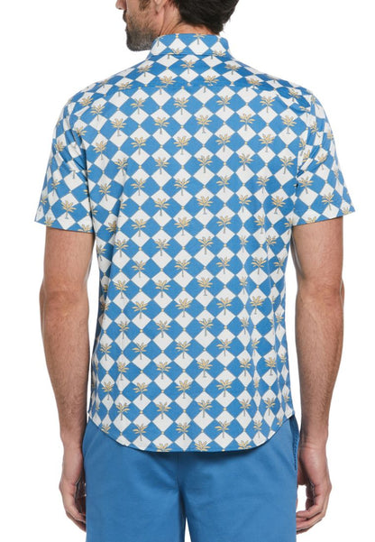Original Penguin Cotton Twill Palm Tree Tile Button-Down - ANTHEM