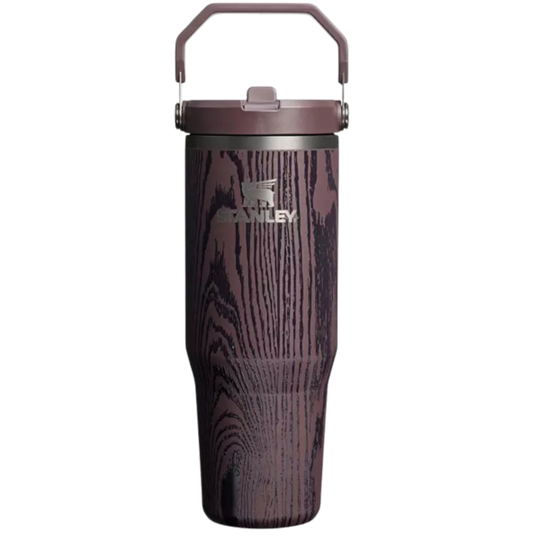 STANLEY THE ICEFLOW FLIP STRAW REDWOOD WOODGRAIN 30OZ - ANTHEM