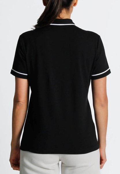 Original Penguin Womens Short Sleeve Organic Veronica Polo Pointed Collar - ANTHEM