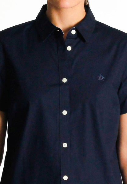 Original Penguin Women's Short Sleeve Core Poplin Shirt - ANTHEM