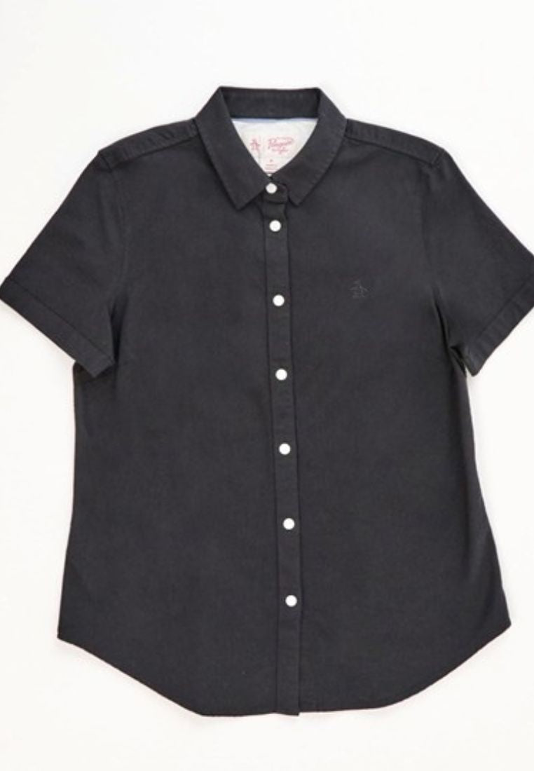 Original Penguin Women's Short Sleeve Core Oxford Shirt - ANTHEM